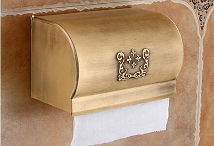KELOO Tuqiu Accessoires de Salle de Bain Porte-Serviettes de matériel de Bain en Aluminium sculpté en Bronze Antique, Porte-Papier Porte-Brosse de Toilette, Crochets (Couleur : Blue for Girl Dog) Cover