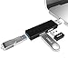 Mini USB Adapter, Ultradünner Tragbarer USB Verteiler 3 Port mit 1 USB 3.0 Port+2 USB 2.0 Ports,Mini USB Hub für Laptop,PC,PS4/PS5,Fernseher, MacBook/Mac Pro/Mini/iMac,Surface,XPS,Xbox,Flash-Laufwerk