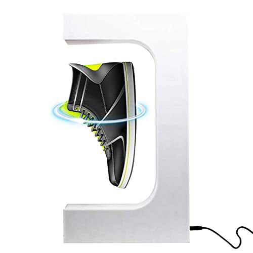 Affichage de chaussures en lévitation à 360° Support de baskets flottant Affichage de lévitation de lumière LED magnétique adapté à l'exposition des collectionneurs de baskets à domicile(Blanc) Cover
