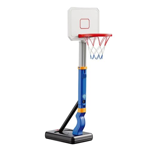 RiToEasysports Pool Basketball Hoop Set, Adjustable Height Poolside Pool Basketball Hoop Summer Water Game Toy for Kids Boys Girls (Blue 5577?37A)