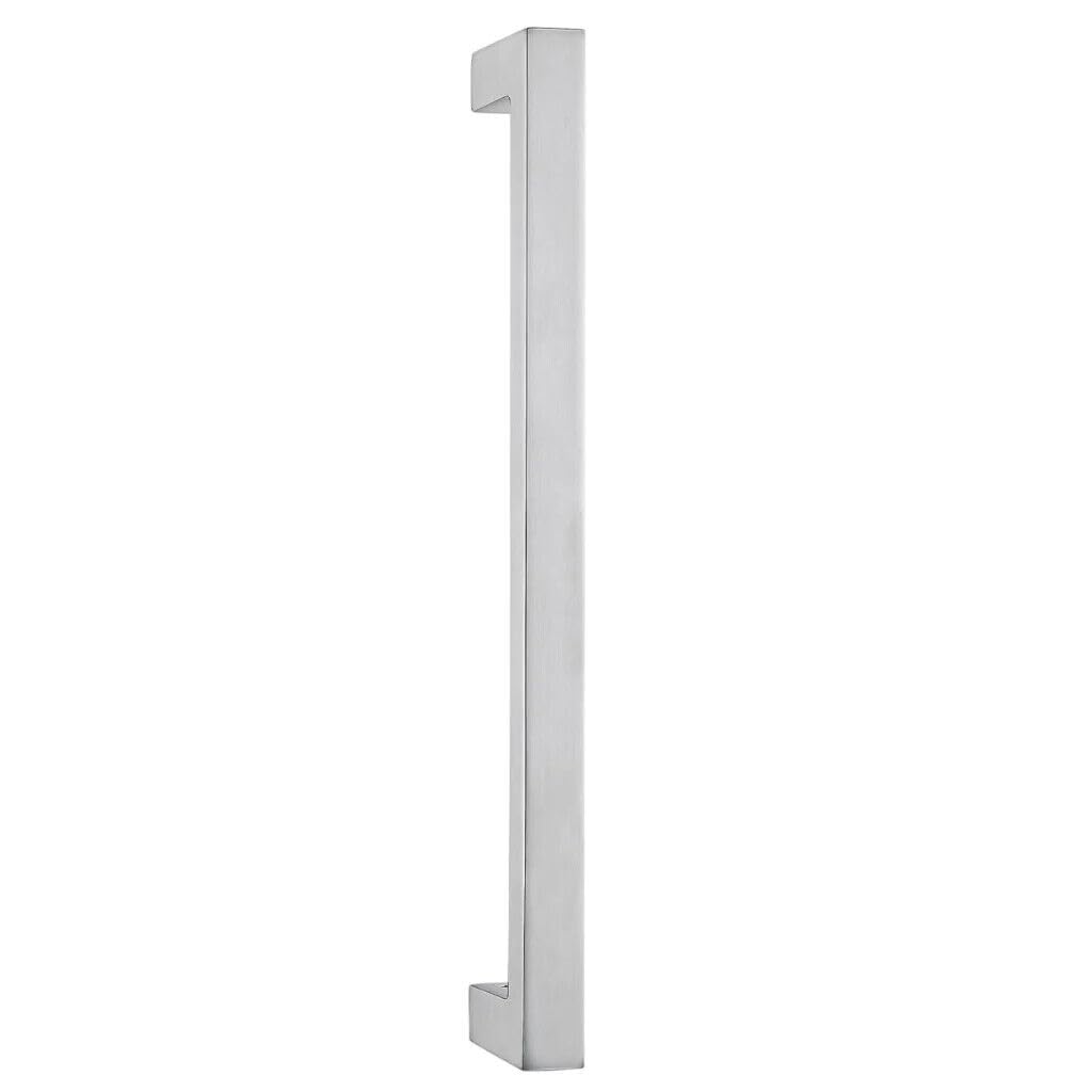 VI.TEL. Maniglione Porta Portone Liscio quadrato In Acciaio Inox Satinato Per Porte Interne Esterne Serramenti E Negozi serie Maiori (325x300x65)