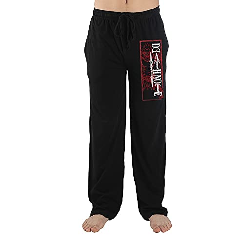 Bioworld Death Note Anime Cartoon Mens Black Lounge Wear Sleep Pajama Pants