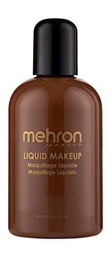 Mehron Makeup Liquid Face and Body Paint (4.5 oz) (SABLE BROWN)