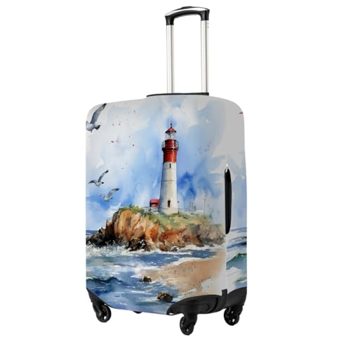 Ocean Lighthouse Stretchable Luggage Covers for Suitcase TSA Approved, Dust Proof and Scratch Resistant Travel Luggage Protector for Carry On (29-32 in)2
