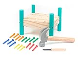 QZJVKBXY Wooden Baby Workbench Pounding Hammer Toy for Toddlers,STEM Educational Preschool Learning Toys for Kids, Great DIY Gift for Boys and Girls
