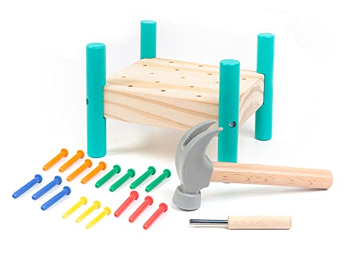 Wooden Baby Workbench Pounding Hammer Educational Toy