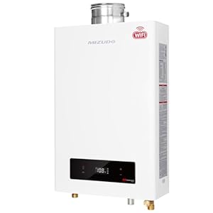 Direct Vent Tankless Water Heater Natural Gas, MIZUDO Max 7.9 GPM, 180,000 BTU, WiFi-Enabled, CSA Certified, Indoor Non-Condensing Instant Hot Water Heater for Residential Whole House, Gen 3