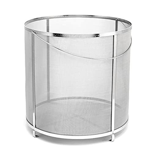 Wine Hop Filter 304 Stainless Steel Brewing Hopper Strainer 300 Micron Mesh Basket Strainer Beer Hops Barrel Tea Kettle Brew Filter for Home Brewing,35x35cm
