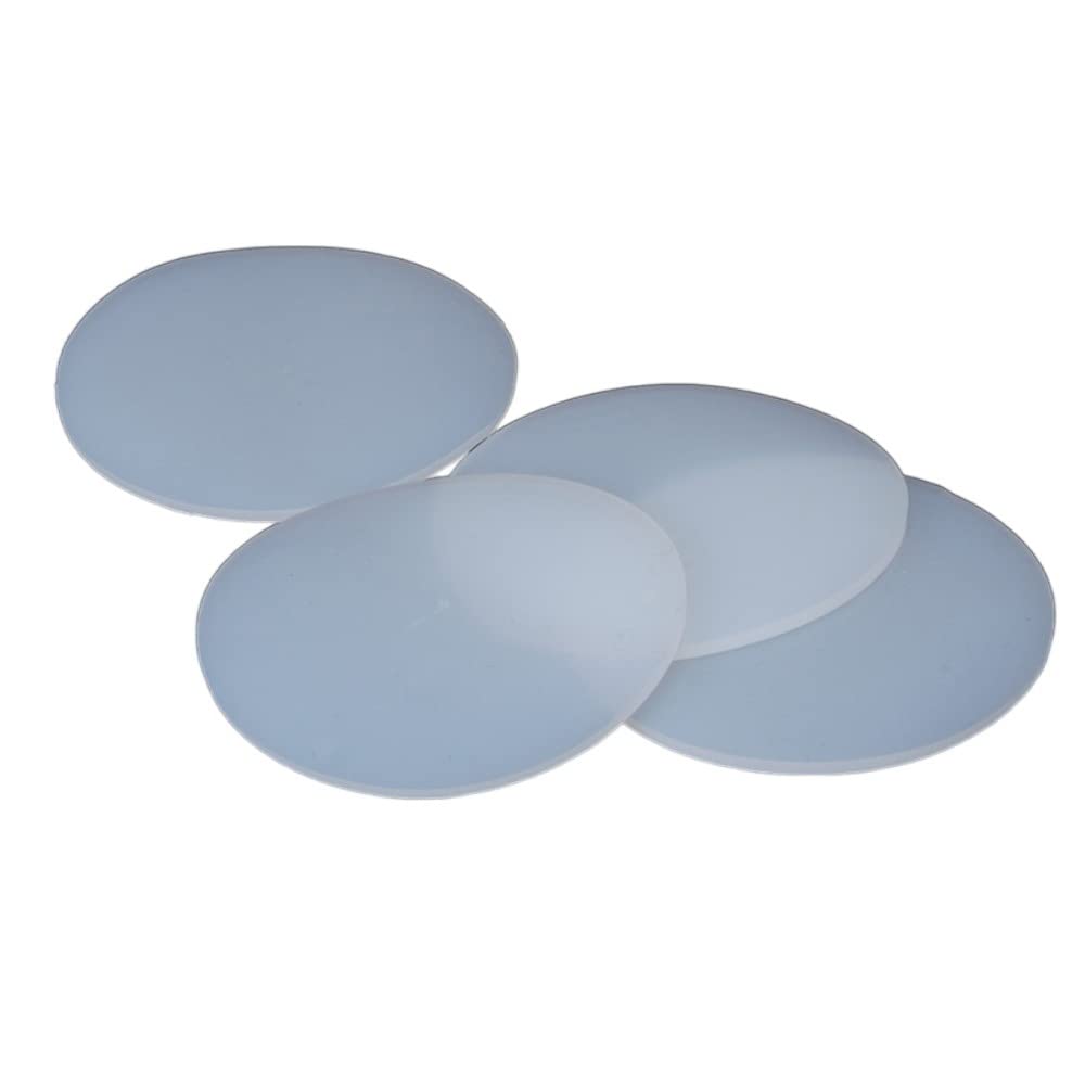 JIEYUZYUO 1Pc Thick 0.5-8Mm Nature White Solid Round Silicone,Vmq Rubber Sheet Seal Gaskets Pad Dia 75-150Mm/8Mm/75Mm