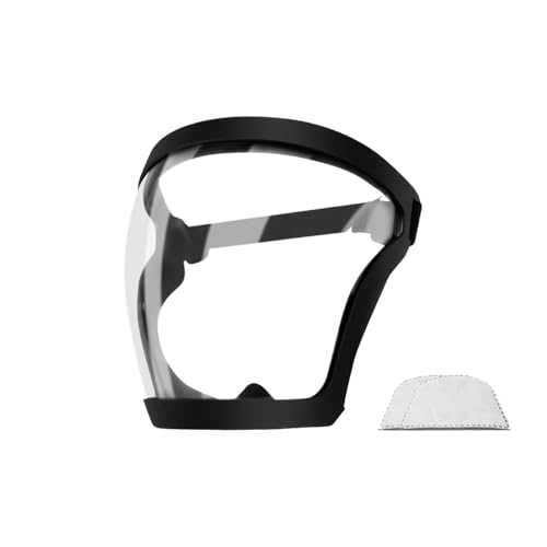 Whrcy Masque De Visage Complet,Visiere De Protection Meulage Avec Réglable Sangle, Lunette De Protection Travail Anti Buée, Réutilisables Écrans Faciaux...