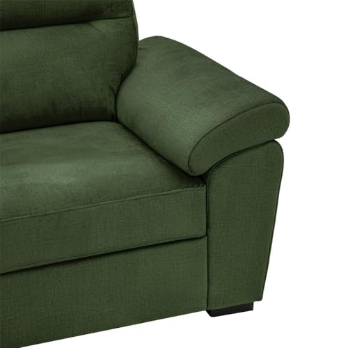 Image of Wakefit Sofa Set | 5 Year Warranty | Sofa 1 Seater, 1 Seater Sofa for Living Room, Wooden Sofa Set, Single Seater - Lounger Plus(Reflection : Green)