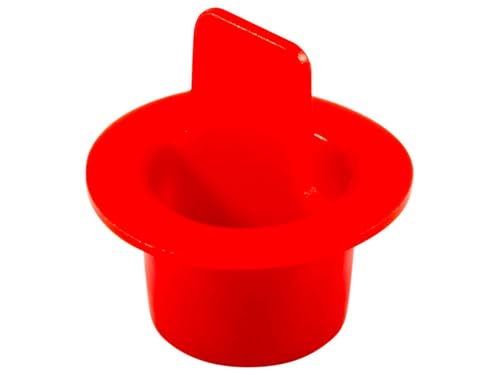 Image of Caplugs CPT-14 CPT Series - Plastic Center Pull-Tab Tapered Plug, 30 Pack, Red LD-PE, Flange OD 1.41 inch x Plug ID 1.219 inch, Hole Protection, Leak Prevention, Masking, Painting, Powder Coating (ZCPT14Q1)