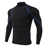 KXZD FunktionsunterwäSche Herren Funktionsshirt Langarm Wandershirt Atmungsaktiv Bodybuilding Shirts Sweatshirt Laufshirt Compression Shirt Men Jogginganzug Trainingsanzug Sportanzug