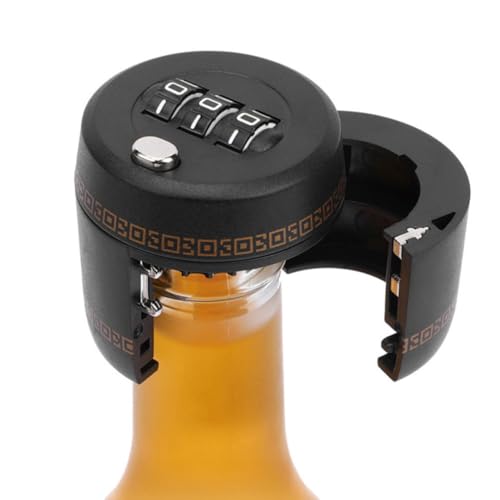 Cerradura de botella de material PC resistente con combinación para vino y licor 5