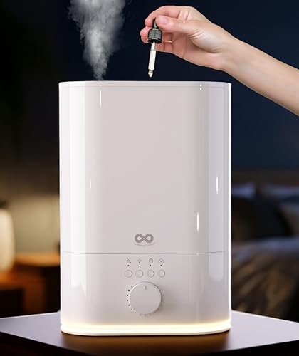 Everlasting Comfort 6L Humidifier Large Room, High Mist Output 60 HR Runtime Ultrasonic Top Fill Humidifiers for Bedroom, Easy to Use & Clean for Home, Baby Humidifier, Plants, Congestion, Indoor