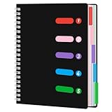 HAKACC Taccuino a spirale, formato DIN A4, copertina rigida, blocco a spirale, 21 x 29,7 c...