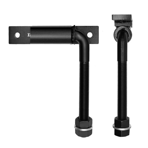 Image of Heavy Duty 3 /4 inch J-Bolt Gate Hinge, 7 Inch Adjustable Hinge, Supports Up to 1100 lbs, Weld-On Design for Wooden & Metal Gates, Farm Fence, Driveway Use (2 Pack)