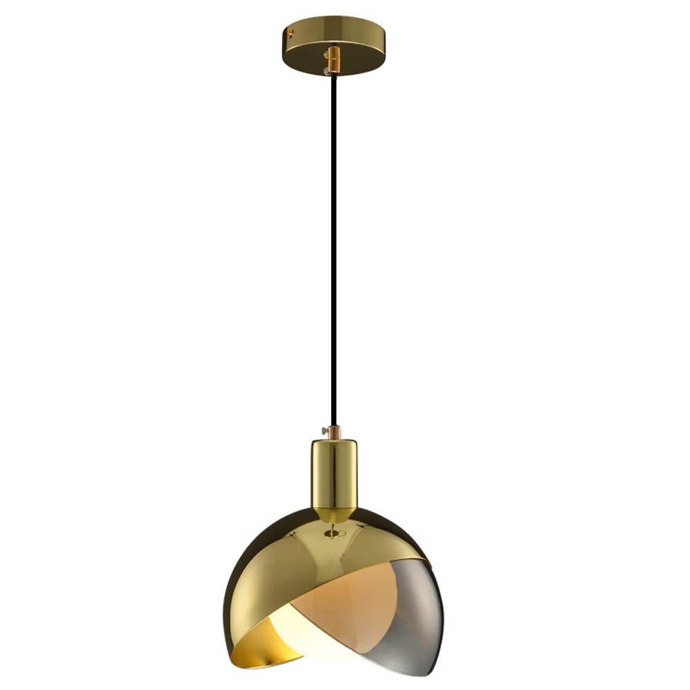 FYZDLAOR Modern Pendant Light,Glass Pendant Ceiling Fixture,Adjustable Length Chandelier,for Bedroom Bedside Table Kitchen Island Dining Room Hallway Interior(with Bulbs)