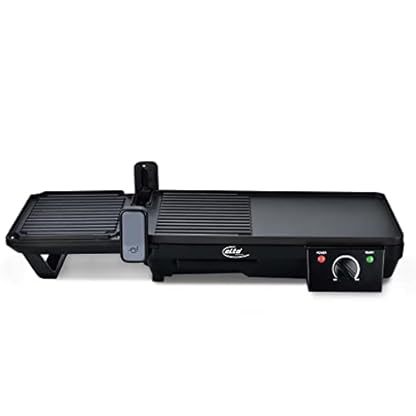 Elektrischer Tischgrill und Kontaktgrill "TWIN" 2 in 1 kann bis zu einer Grillfläche von 60 x 25 cm erweitert werden – Bild 4