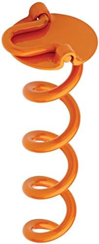 Liberty Outdoor ANCFR10-ORG-A Folding Ring Spiral Ground Anchor, Orange, 10-Inch, Single