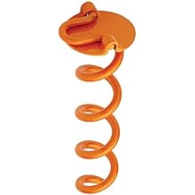 Vortex 1-Pack 10" Spiral Ground Anchors, Steel Screw In with Folding Ring, 275 lb Pull Force, Orange ANCFR10-ORG-A
