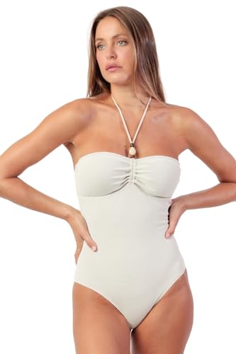 ADMAS Bañador Bandeau Golden Vibes para Mujer