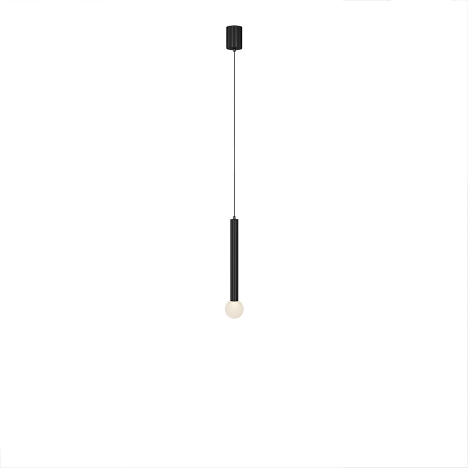 Lámpara lineal moderna de aluminio oscuro colgante con luz regulable LED