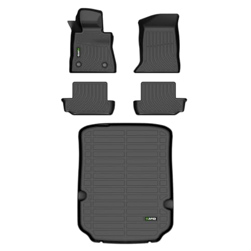 Image of HAFIDI Floor Mats & Cargo Liner Set Fit for 2016-2024 Chevy Chevrolet Camaro All Weather Protection TPE Anti-Slip Automotive Full Set Floor Liners Custom Accessories - Black