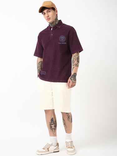 Image of Bewakoof Men's Typography Oversized Fit T-Shirt