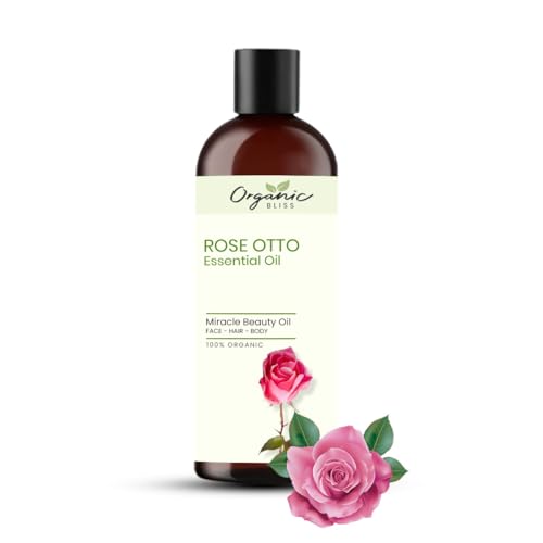 Image of Rose Otto Essential Oil 100% Pure and Natural Therapeutic Grade Essential Oil for Hair Skin Care (50 ML)