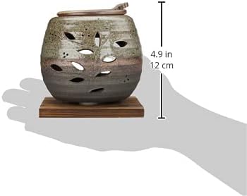 山下工芸 常滑焼 石龍緑灰釉花茶香炉 板付 10.5×11×11cm 13045750