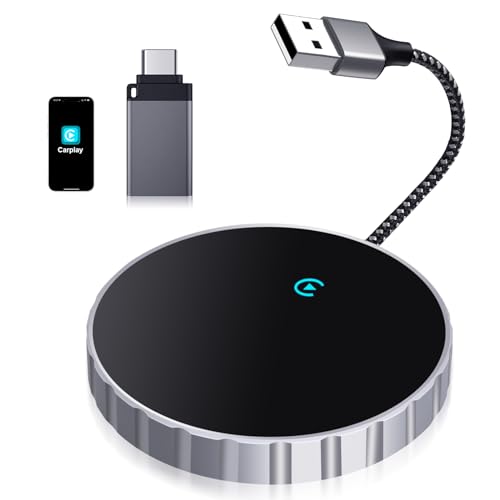 I LITTON Wireless Adapter for Car play Covert Wired to Wireless, Fast Auto Adapter for Car play with USB/USB-C Adapter