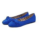 Epic Step Ballet Flats for Women Comfortable Flat Shoes for Women Dressy Casual Round Toe Flats, Blue, Size 8