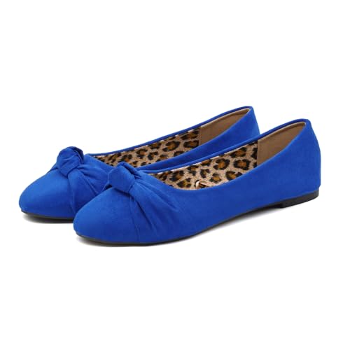 Image of Women's Flats with Knot Front Cute Ballet Flats for Women Casual or Dressy Shoes for Women Comfortable Flats Womens Shoes