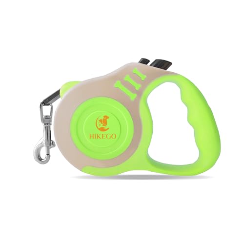 Guinzaglio fissabile, 5 m, colore verde fluo, guinzaglio robusto e regolabile per cani