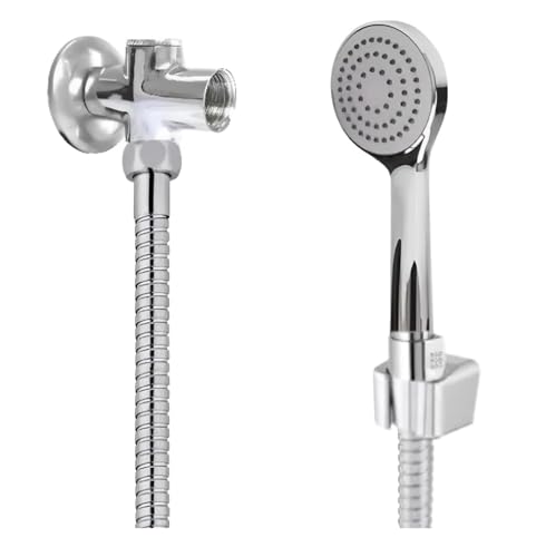 Ducha Manual Luxo C/Desviador E Mangueira Flexivel