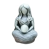 CYISONAL 1 Pcs Moon Goddess Statue Resin Craft Ornament,Bronze Abstract Moon Goddess Sculpture Courtyard Office Home Decor Sculpture for Mother's Day -8 * 5 * 4CM