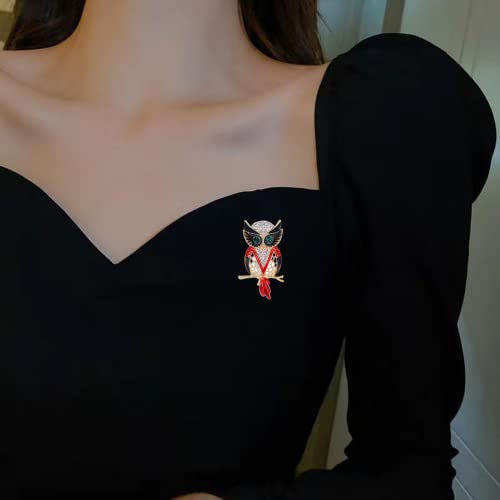Image of Animal brooch Women's Fashion Unique Crystal Rhinestone Vintage Enamel Lapel Safety Pin, Clothing Jewelry Clothing Backpack Jacket Hat Decoration DIY