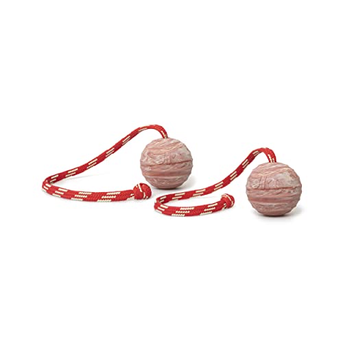 JULIUS K-9 IDC Kautschuk Ball mit Schnur, Geriffelt, 60 mm