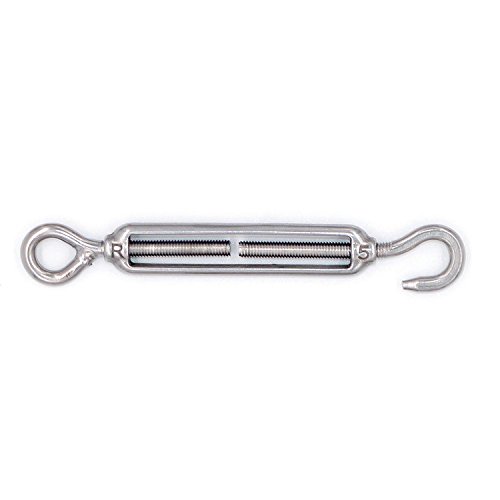Mecollection 5pcs M5 Stainless Steel 304 Hook & Eye Turnbuckle Hook Wire RopeTension