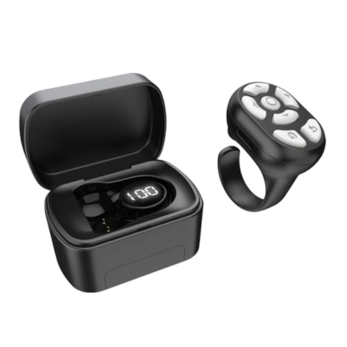 Control Remoto Bluetooth TikTok Page Turner, Anillo de Desplazamiento Clicker para Cámara Novedosa Grabación de Vídeo Obturador Botón Selfie, Control Remoto de Dedo para iPhone