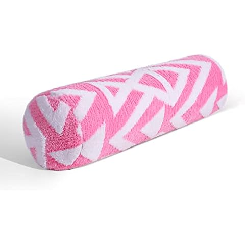 Ompaa Roll Round Pillow for Neck Lumbar , Cylinder Cervical Pillow with Removable Washable Cover, Knee Leg Support Pillow for Sleeping, Pink Cover