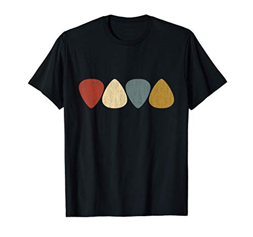 Regalo para guitarrista Retro Vintage, púa de guitarra Camiseta