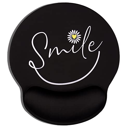 AOKSUNOVA Alfombrilla de ratón con reposamuñecas ergonómico de gel con diseño negro