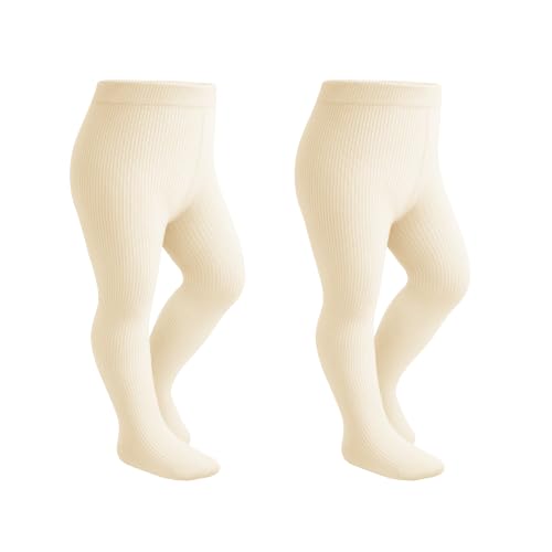 Image of Stelle Toddler Girls Tights Baby Cable Knit Stockings Thick Cotton Legging | Thick Cotton Legging, Winter Warm Pantyhose, Footed, Thermal, Ribbed, Sweater Panty Hose, Under Dress, 3 Pairs, 12-18 Months