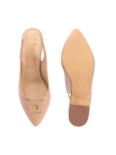 Image of Carlton London Women Stylish Backstrap Sandal for Casual Wear, Party and Formal use with Block Heels