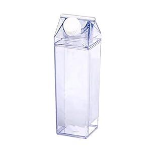 Melkpak Water Bottle Plastic Clear plein Melkflessen Dichte Portable Herbruikbare Juice Cup voor Fitness Camping Sport
