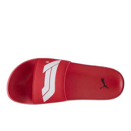 Image of PUMA Mens Formula 1 X Leadcat 2.0 Logo Slide Casual Sandals Casual - Red