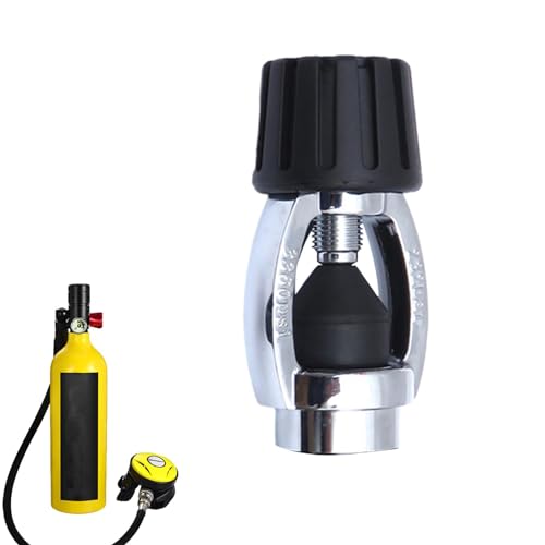 Adaptador de regulador DIN a yooke – Buceo Din a yooke | Regulador DIN seguro Din a yooke adaptador convertidor con cubierta antipolvo, adaptador regulador de primera etapa, equipo de buceo para buceo