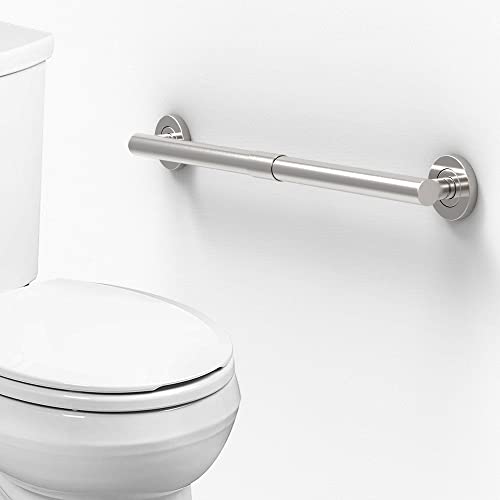 Barre d'appui de bain 61 cm nickel brossé pour la douche